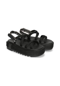 Resim Bohonomad Tahiti Chunky Platform Kadın Sandalet - Siyah Haki 