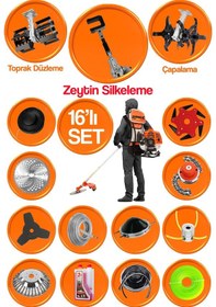 Resim Stilmax STL20HZ 20HPX Benzinli Sırt Tırpan Toprak Eşeleme Akrobat Çapalama + Zeytin Sallama Seti 