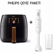 Resim Philips Premium Airfryer Xxl Fritöz + Blender Hediyeli - Çeyiz Paketi 