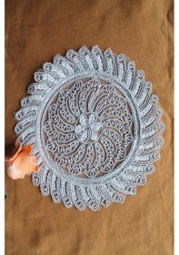 Resim 6 Adet Anthemis Chia Gümüş Bardak Altlığı & Kokteyl Peçetesi 