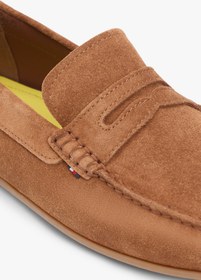 Resim Tommy Hilfiger Core Süet Driver Erkek Taba Loafer Ayakkabı 