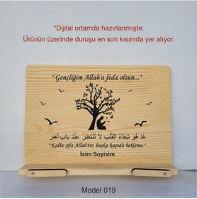 Resim Münzevi Masaüstü Ahşap Rahle/tablet/kitap Tutucu-model019 