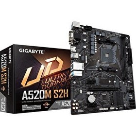Resim Gigabyte A520M-S2H 5000 MHz DDR4 M.2 PCIe NVMe HDMI DVI AM4 mATX Anakart 