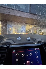 Resim SHHOBİ Uykucu Küçük Tavşan - Bunny Nap Time Tavşan Torpido Süsü Dikiz Aynası Süsü Tavşan Figür 1 Adet 