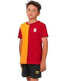 Resim Galatasaray 5 Yıldız Parçalı Çocuk Forma T-shırt Sarı - Kırmızı 