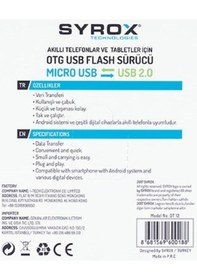 Resim Syrox Usb Den Micro Dönüştürücü / Otg Syx-Dt12 