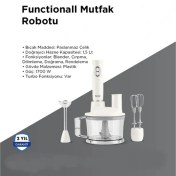 Resim Fonksiyonel 2850H Çok Fonksiyonlu Mutfak Robotu, Şık Beyaz Tasarım 