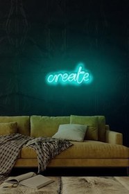 Resim Create Led Dekoratif Duvar Aydınlatması Neon Duvar Yazısı Sihirli Led Mesajlar Neongraph Mavi, DEC010009 