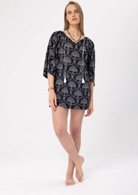 Resim Siyah beyaz desenli Mona tunik - S/M (36-38) 