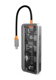 Resim Ally Type-c To Usb3.0 3+3.5mm+hdmı+vga+sd/tf+ Ethernet Çoğaltıcı 