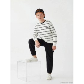 Resim LC Waikiki Lcw Kids Siyah Regular Fit Erkek Çocuk Jogger Pantolon 