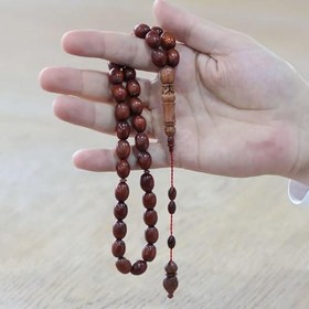 Resim Venge Ağacı Tesbih - Koleksiyonluk - Sistemli - Usta İşçilikli - Kahverengi - Özel Kesim 