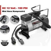 Resim Eyp Mini Metal Gövdeli Hava Kompresörü Lastik Şişirme Çakmak Girişli 12 Volt 