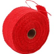 Resim Reedark Araç Motosiklet Egzos Borusu Isı Yalıtım Bandı, Cam Elyaf, 1800 F Isı Dayanımı, 5m Kırmızı, Performans Artırıcı 