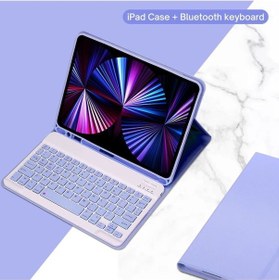 Resim Samsung Galaxy Tab S6 Lite P610/p613 Tablet Uyumlu Bluetooth Klavyeli Kılıf Türkçe Klavye Kılıf 