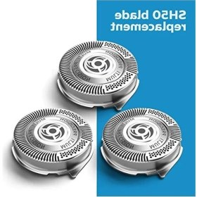 Resim Odea Philips Orijinal SH50/52 Tıraş Başlıkları Tıraş Makinesi Serisi 5000 Yuvarlak ve 6000, Yenilenmiş Hq9/50, HQ56/50 ve RQ11/50 Için Son Sürüm ile Uyumlu 