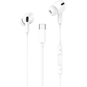 Resim Linktech Iphone Ve Android Uyumlu Slikonlu Type-C Çıkışlı Kablolu Kulaklık 