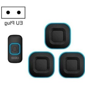 Resim Pazly Ab Fişi Siyah Cacazı V028f Kablosuz Müzik Kapı Zili Pilsiz 