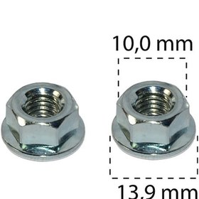 Resim Somun Oynar Pullu M6x14mm H6,3mm 10 Anahtar Ford N621905 Vw Audi Q5 2008-2017 N90488005 25 Adet 