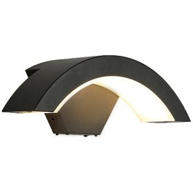 Resim Siyah Led Yarım Ay Aplik Gün Işığı 3200k Gün Işığı 