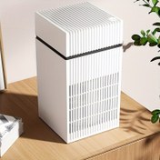 Resim Geniş Alanlar için Gelişmiş Üçlü Filtreleme Sistemi ile Ultra-Sessiz HEPA Hava Temizleyici, Siyah Vurgularla Şık Beyaz Tasarım, Modern Minimalist Tarz, Büyük Oda Temizleyici | Dikey Havalandırma Tasarımı | Dayanıklı Plastik Gövde 