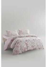 Resim Barbara Saten Çift Kişilik Nevresim Takımı - Pudra Pembe 