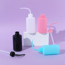 Resim 1 Adet BPA İçermeyen Plastik Sıkma Şişesi - Hassas Kontrollü, Pastel Pembe, Açık Mavi veya Siyah Uçlu - Laboratuvarlar, Dövme Stüdyoları, Bahçe İşleri ve Temizlik için Sızdırmaz, Dayanıklı Sulama Aracı, Yüksek Kaliteli Nozul, Ev Bahçıvanları için Şeffaf Tasarım 