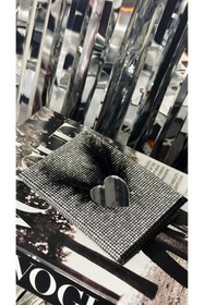 Resim Oasis Life Taşlı Ruhsat Kılıfı Kalp Ayna Ve Tüy Koleksiyon 