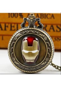 Resim Kişiye Özel Marvel İron Man Quartz Steampunk Vintage Köstekli Saat 
