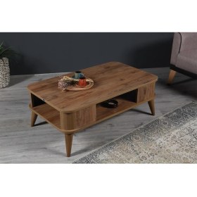 Resim Kumsal Oval Kenar 100* 60 Orta Sehpa Ceviz 