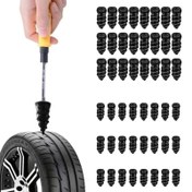 Resim 20/40adet Vakum Lastik Tamir Çivisi Lastik Delinme Vidaları Motorlu Bisiklet Montaj Seti Tüpsüz Tekerlek Onarımları Delikler Kiti Yama için Araba 