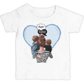 Resim Lord T-Shirt Mom Of Boys Anneler Günü Beyaz Çocuk Tshirt 