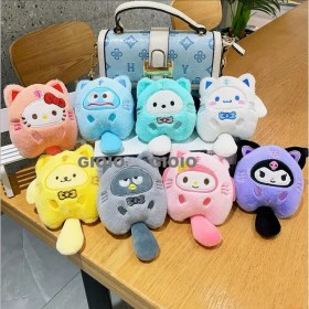 Resim Silver1 Iyi Şanslar Bebek Sevimli Karikatür Peluş Bebek Çanta Kolye Kız Öğrenci Bebek Asılı Anahtar (Yurt Dışından) 