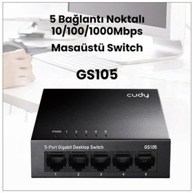Resim Cudy GS105 5 Port 10/100/1000 M 16K Mac Gigabit Switch 