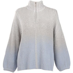 Resim Vedi-bb Oversize Yüksek Yakalı Balon Kol Kadın Ceket - Minimalist Tarz Mavi 