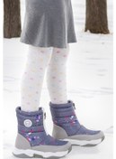 Resim Kiko Kids Mars Fermuarlı Kız Çocuk Kar Botu Füme - Fuşya Füme - Fuşya 