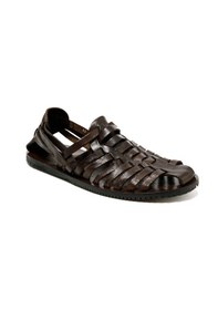 Resim The Sandals Factory Sandalet Erkek M6579 The Sandals Factory Leather Upper Dark Brown Dark Brown 
