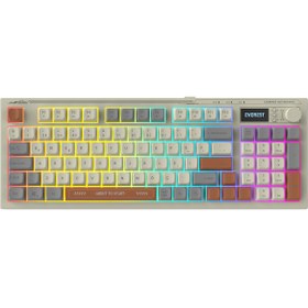 Resim Everest Kb-79 Silent Pro Gri-Gri Mavi-Kahve Sessiz Rgb Q Membrane Oyuncu Klavyesi Kablolu 