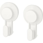 Resim Tısken Vantuzlu Kanca, Beyaz (2'li Paket) 