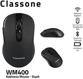 Resim Classone WM400 Serisi Kablosuz Mouse, Siyah 