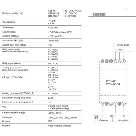 Resim Klemsan Ct3-Ac ,220VAC Giriş 0..5A 0..10V/4..20MA Akım Transmitter 