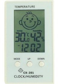 Resim Çocuklar için İç Mekan Termometre ve Saatli Nem Ölçer Thr104 