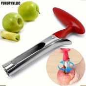 Resim 1 adet YUHUPHYLLIC Paslanmaz Çelik Elma Çekirdeği Çıkarıcı - Ergonomik Sap, Keskin Dişli Bıçak, Armut, Biber, Elma, Ananas için Taşınabilir Meyve Çekirdeği Çıkarıcı - Şarj Gerektirmeyen Manuel İşlem, Manuel Çekirdek Çıkarıcı|Canlı Mutfak Aracı|Taşınabilir Mutfak Eşyası 
