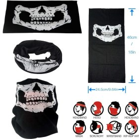 Resim Motorcu Boyunluk Baf Buff Bandana 25X48 cm Model 7 