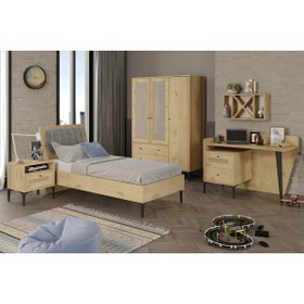 Resim VENATTO Trio L Genç Odası (MEŞE) (%100MDF) 