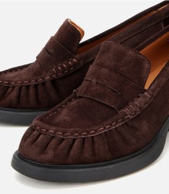 Resim Hotiç Kadın Süet Deri Kahverengi Kalın Topuklu Klasik Loafer 01ayh312760a480 01ayh312760a480 Kahverengi 