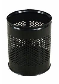 Resim Ofis Tipi Delikli Çöp Kovası Siyah 
