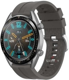 Resim Huawei Watch GT3 Elite-Active 46mm-GT3 Pro-GT3 Se 22mm İle Uyumlu NovaGT Supreme Silikon Kordon Koyu Gri 