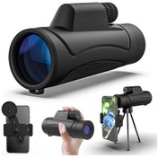 Resim Yetişkinler İçin Akıllı Telefon Tutucu Tripodlu 10x42 Monoküler Teleskop, Hd Bak4 Prısm 