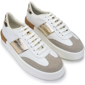 Resim Tamer Tanca Kadın Hakiki Deri Beyaz Sneakers & Spor Ayakkabı 817 088 Bn Ayk Sk24-25 Byz Cılt/byz Suet Beyaz 